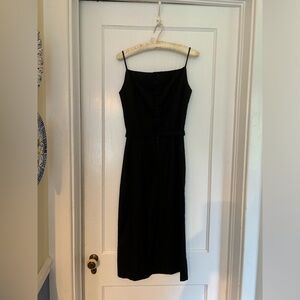 Black Midi Vintage Lang Dress
